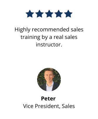 Modern Sales Training course testimonial