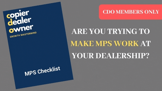 CDO MPS Checklist Modern Sales Training