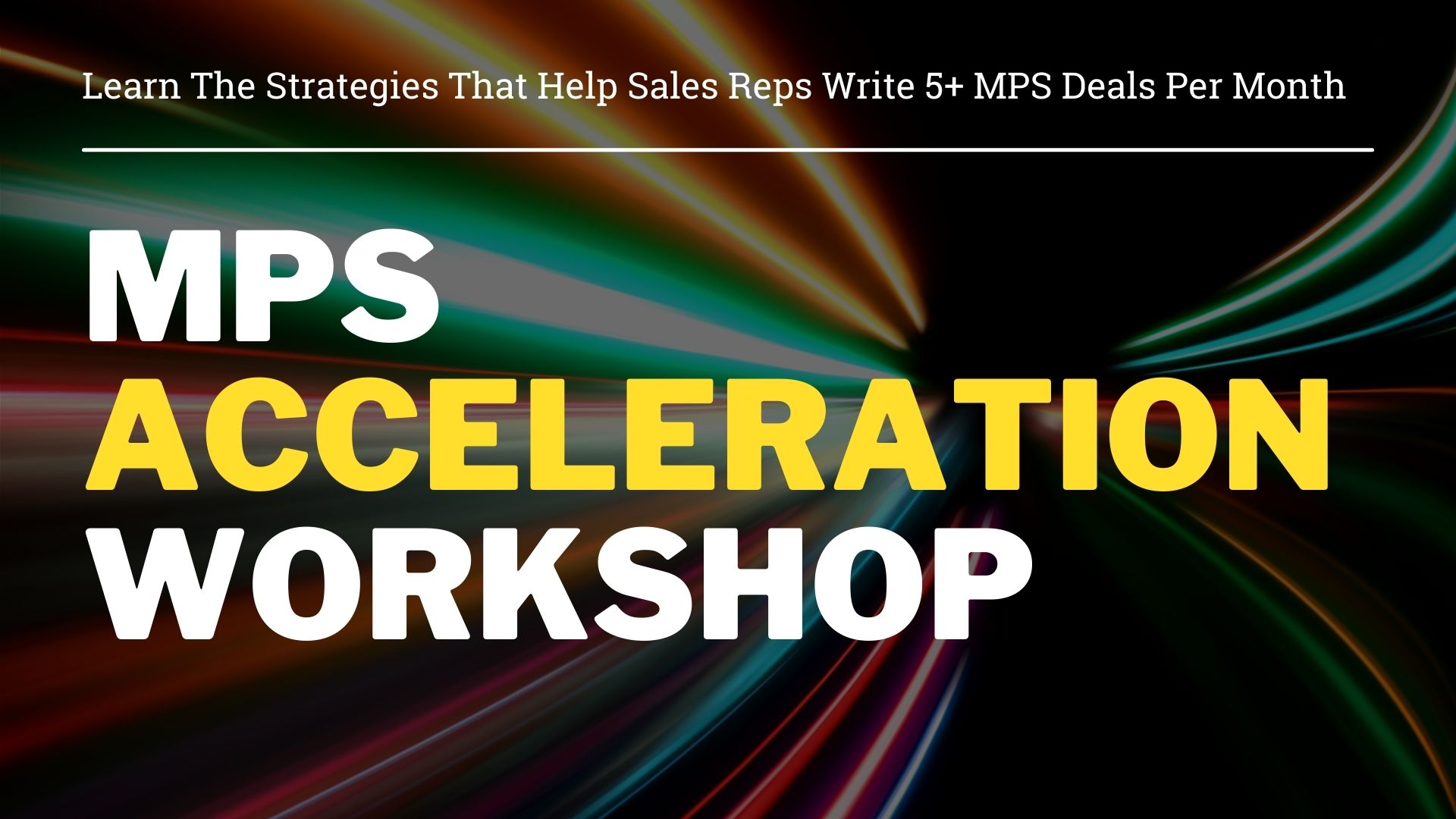 MPS Acceleration Workshop by Modern Sales Training