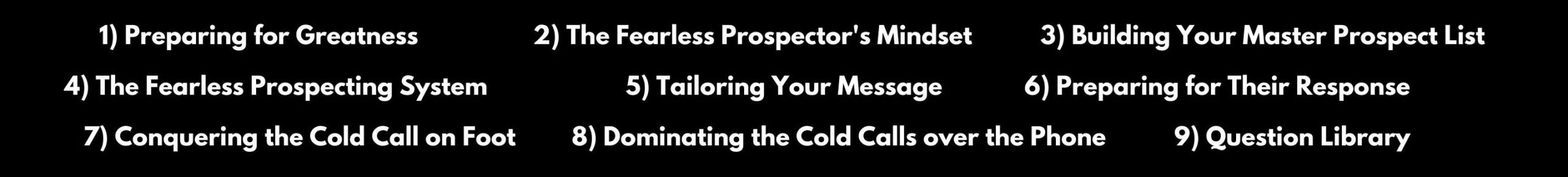 Fearless Prospector Footer Modern Sales Training